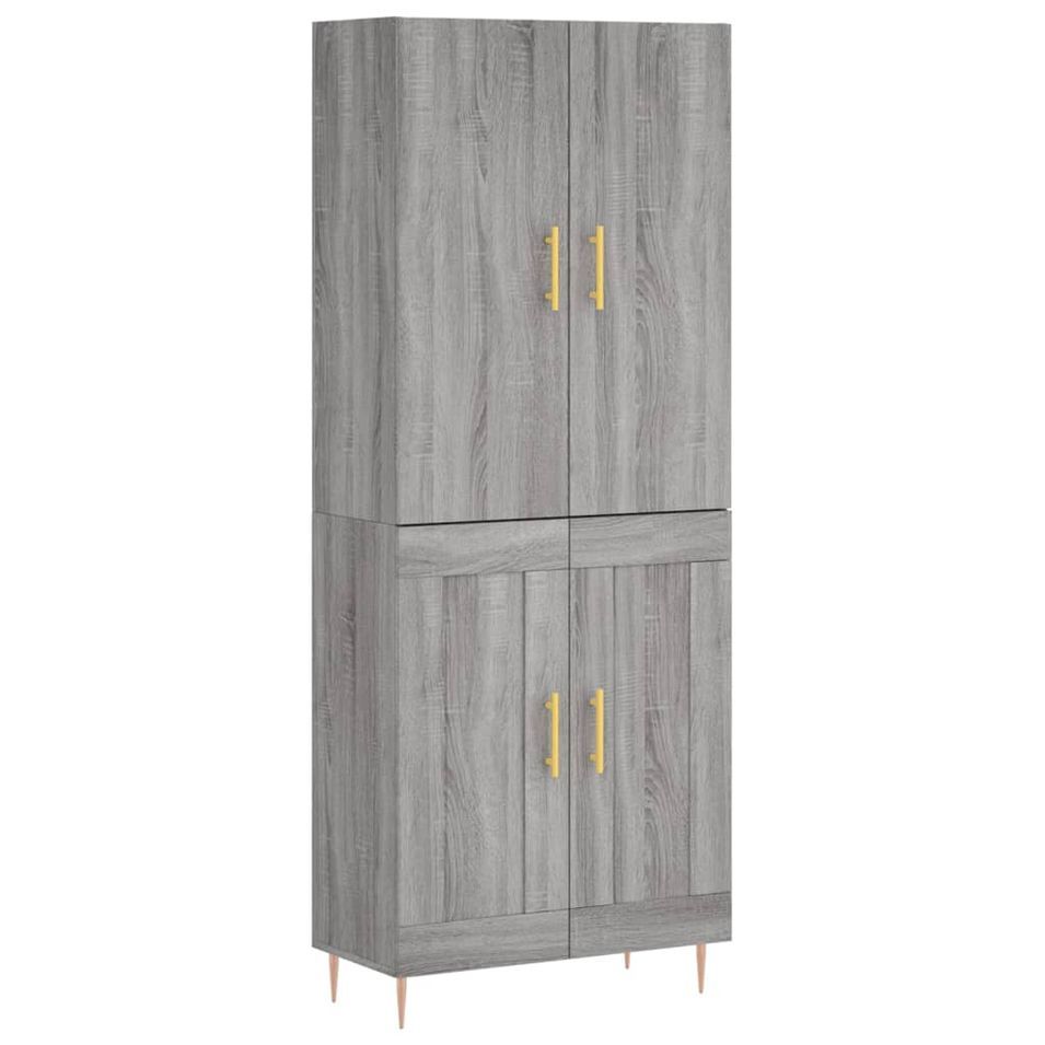 Buffet haut Sonoma gris 69,5x34x180 cm Bois d'ingénierie - Photo n°1
