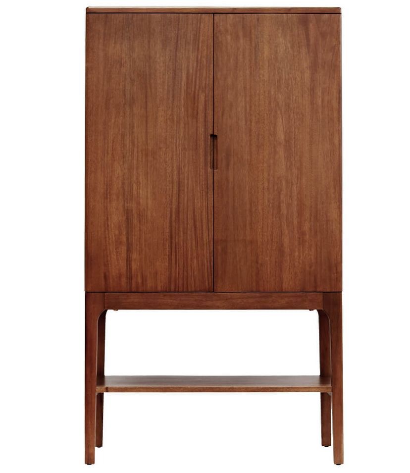 Buffet haut VALENCIA – Elégance verticale en bois d’acajou - Photo n°1