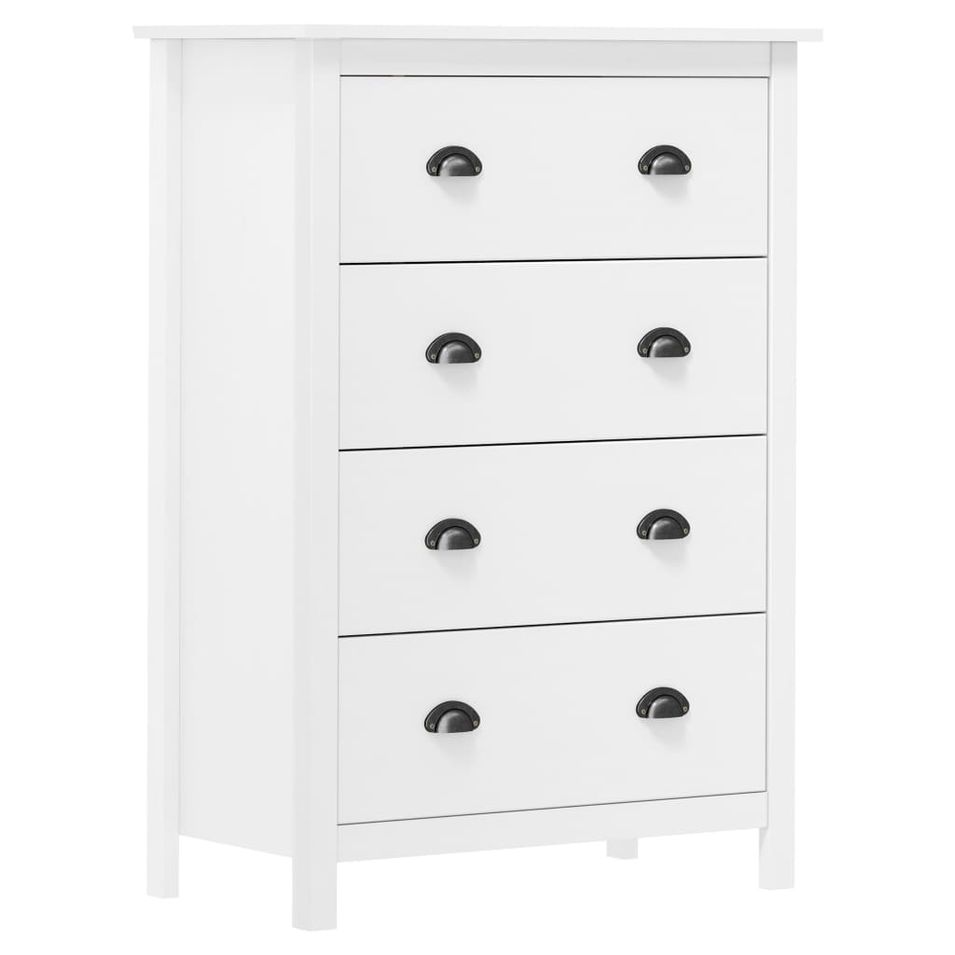 Buffet Hill Range à 4 tiroirs 79x40x110 cm Bois de pin solide - Photo n°1