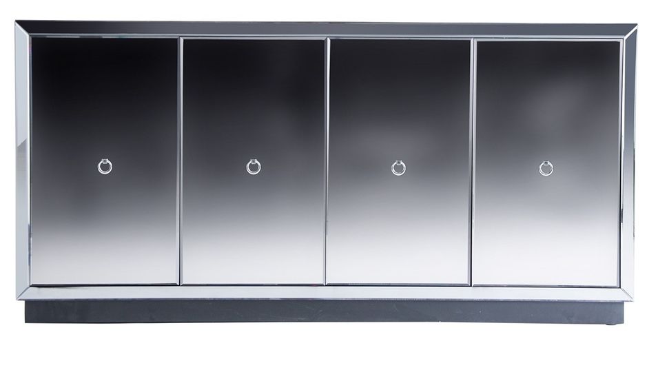 Buffet art déco 4 portes miroir argenté Kares 180 cm - Photo n°1