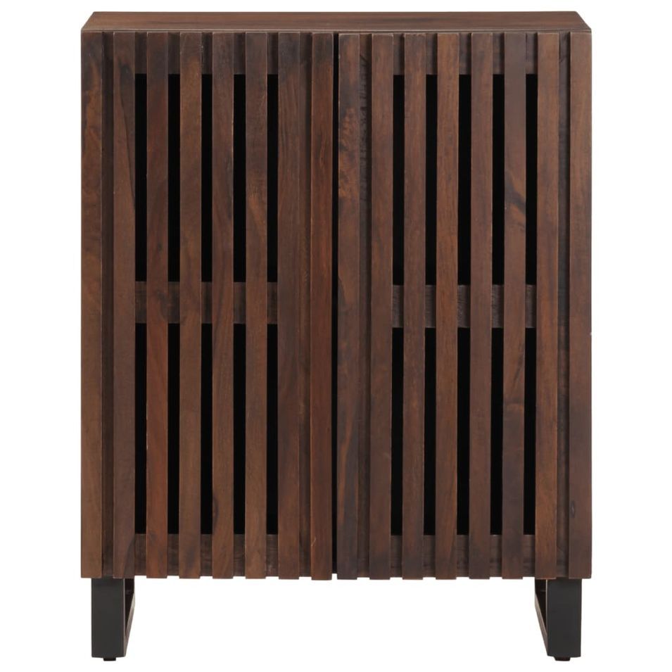 Buffet marron 60x34x75 cm bois massif de manguier - Photo n°1