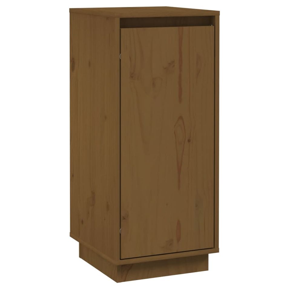 Buffet Marron miel 31,5x34x75 cm Bois massif de pin - Photo n°1