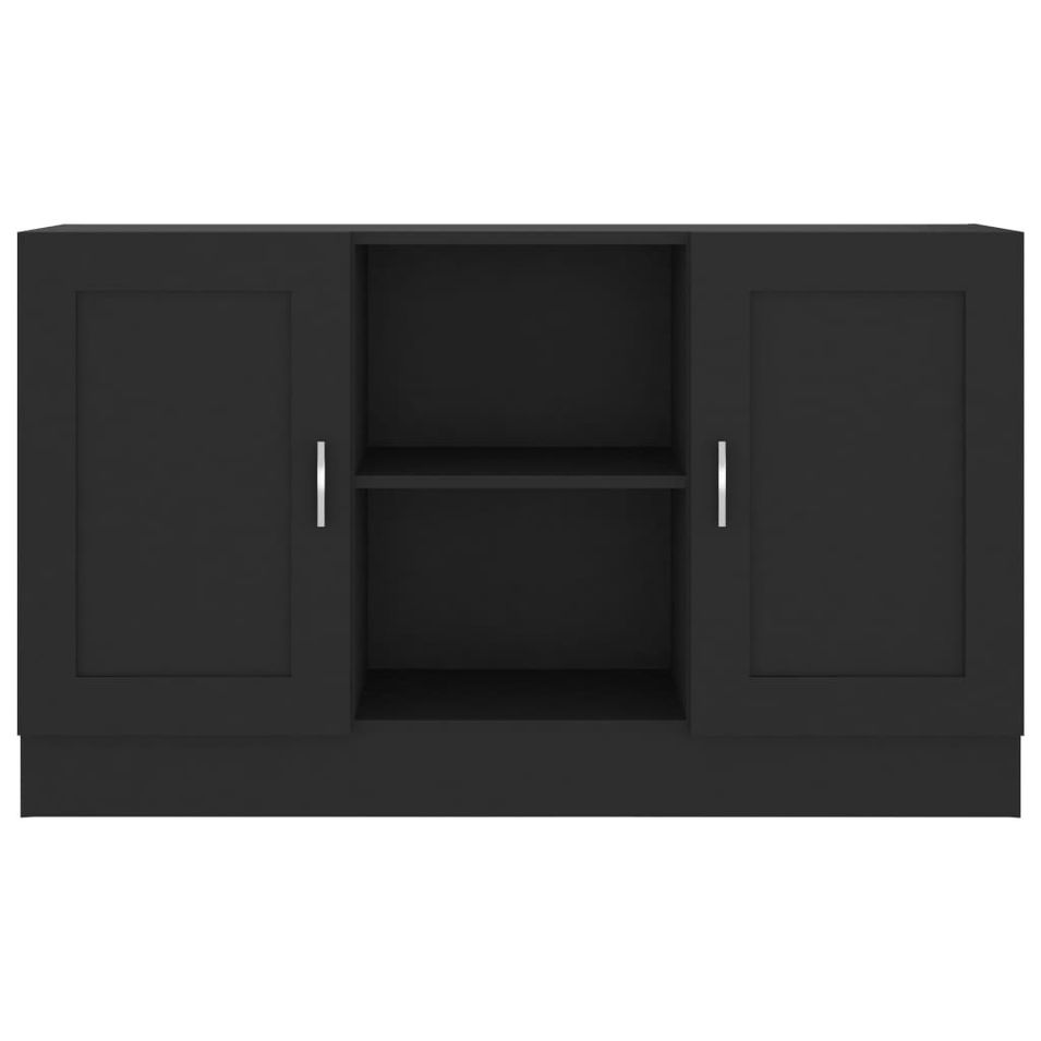 Buffet Noir 120x30,5x70 cm - Photo n°1