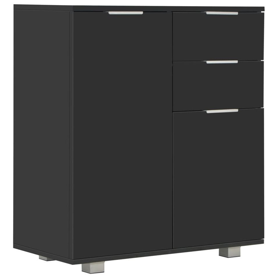 Buffet Noir brillant 71 x 35 x 76 cm - Photo n°1