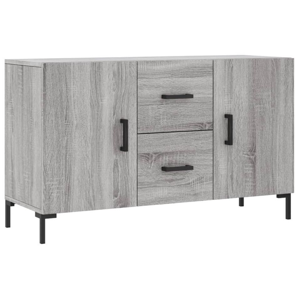 Buffet sonoma gris 100x36x60 cm bois d'ingénierie - Photo n°1
