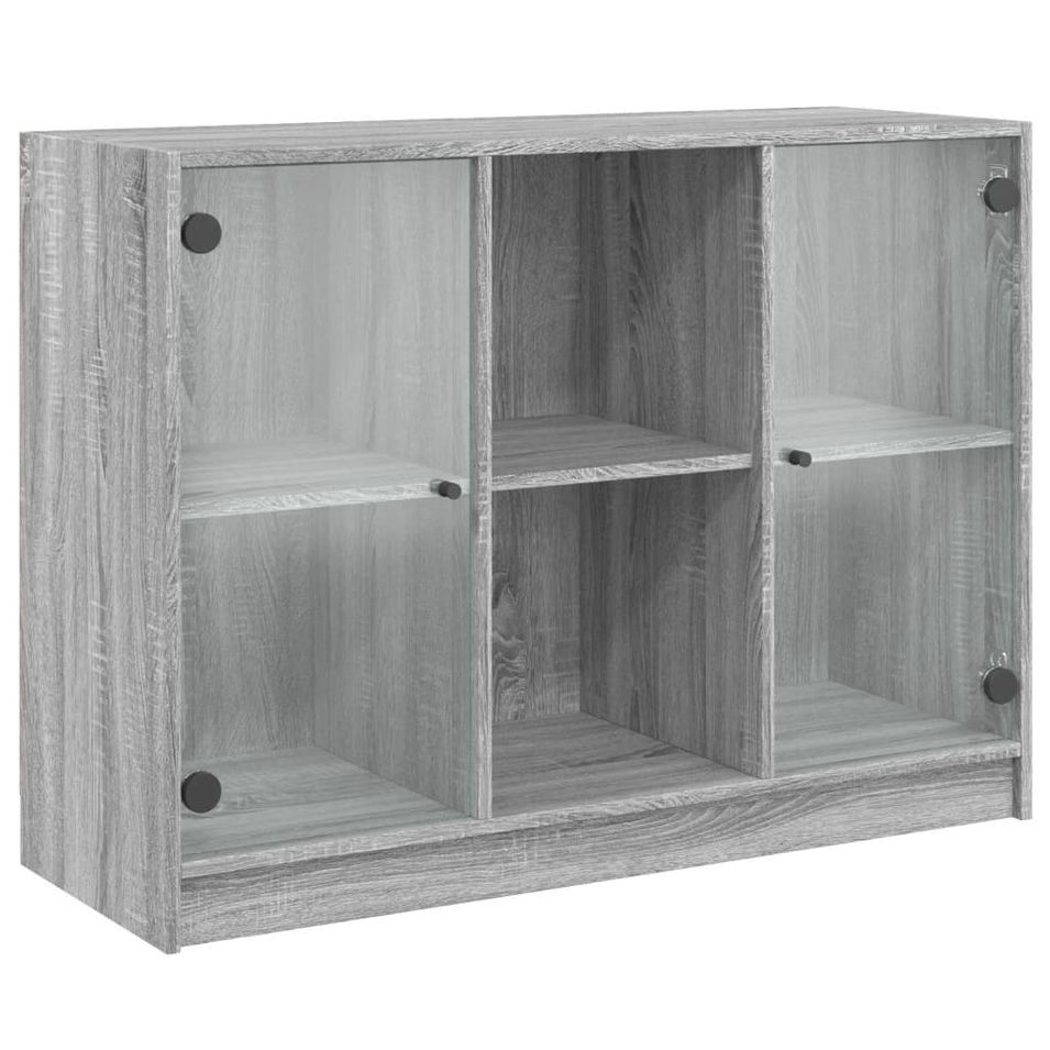 Buffet sonoma gris 102x37x75,5 cm bois d'ingénierie - Photo n°1