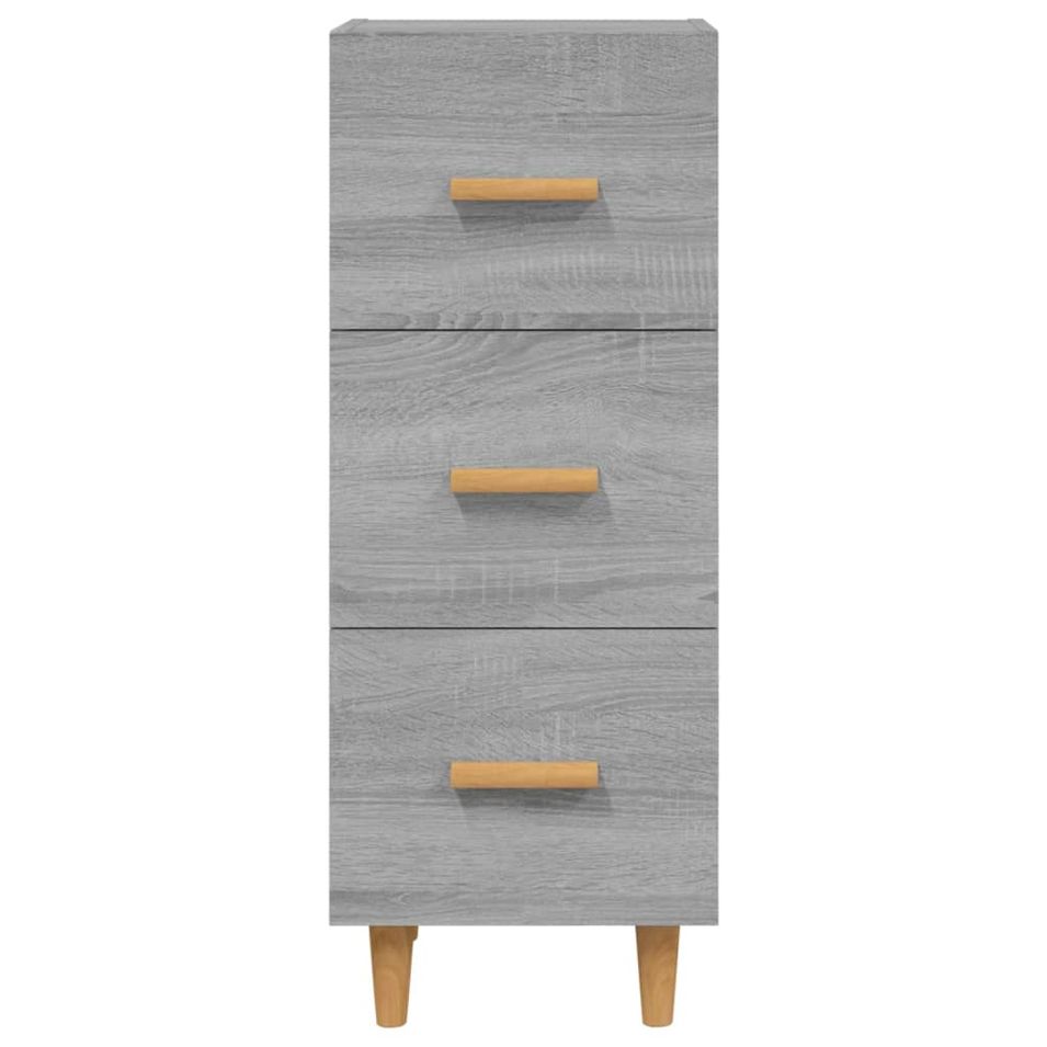Buffet Sonoma gris 34,5x34x90 cm Bois d'ingénierie - Photo n°1