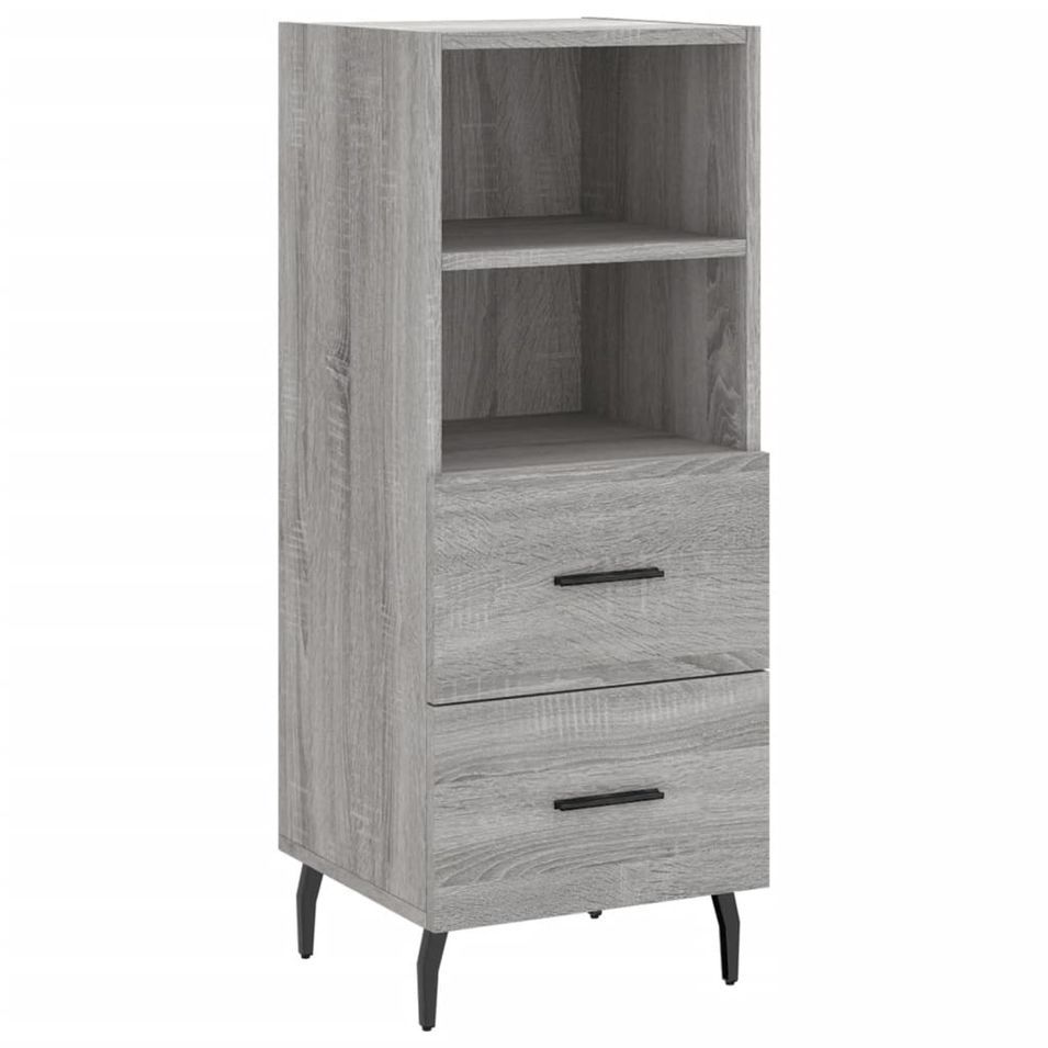 Buffet Sonoma gris 34,5x34x90 cm Bois d'ingénierie - Photo n°1