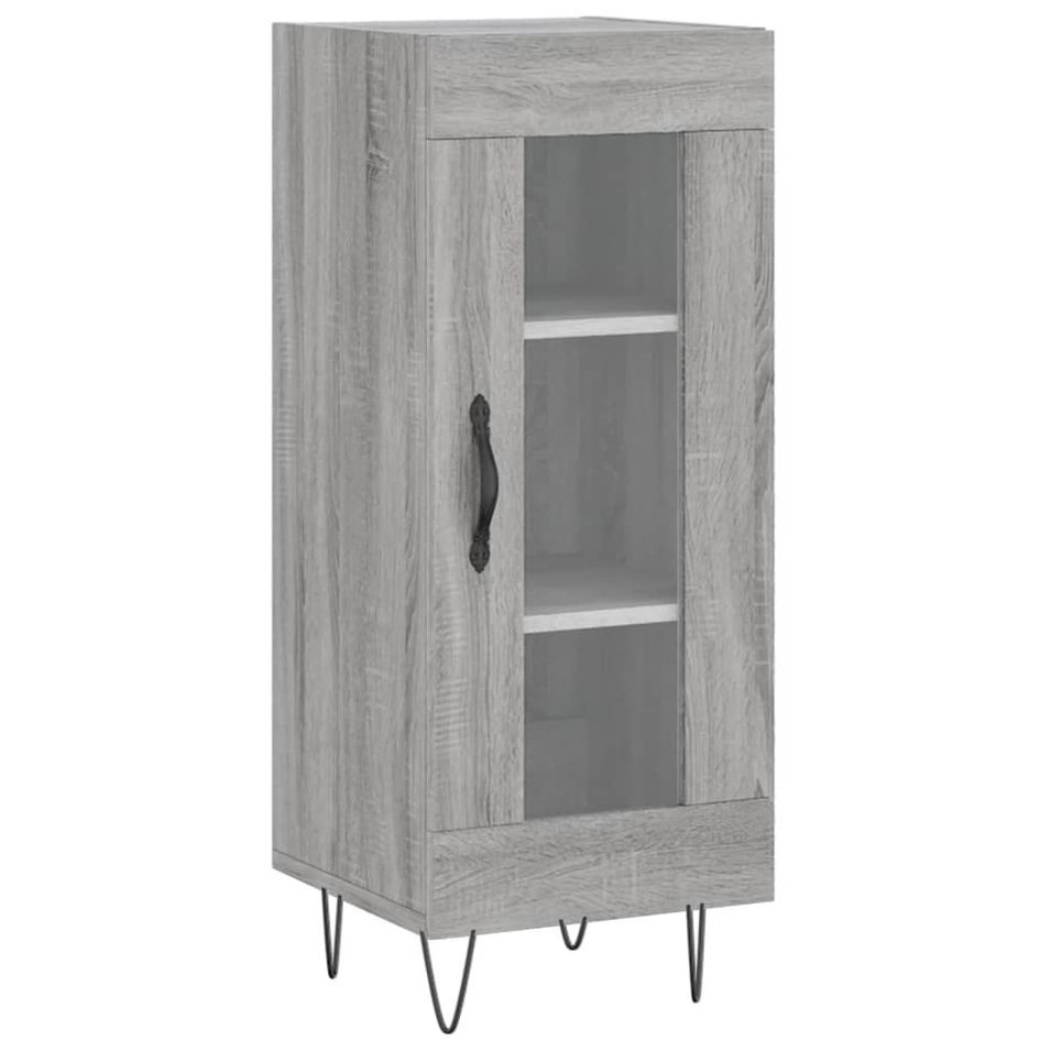 Buffet Sonoma gris 34,5x34x90 cm Bois d'ingénierie - Photo n°1