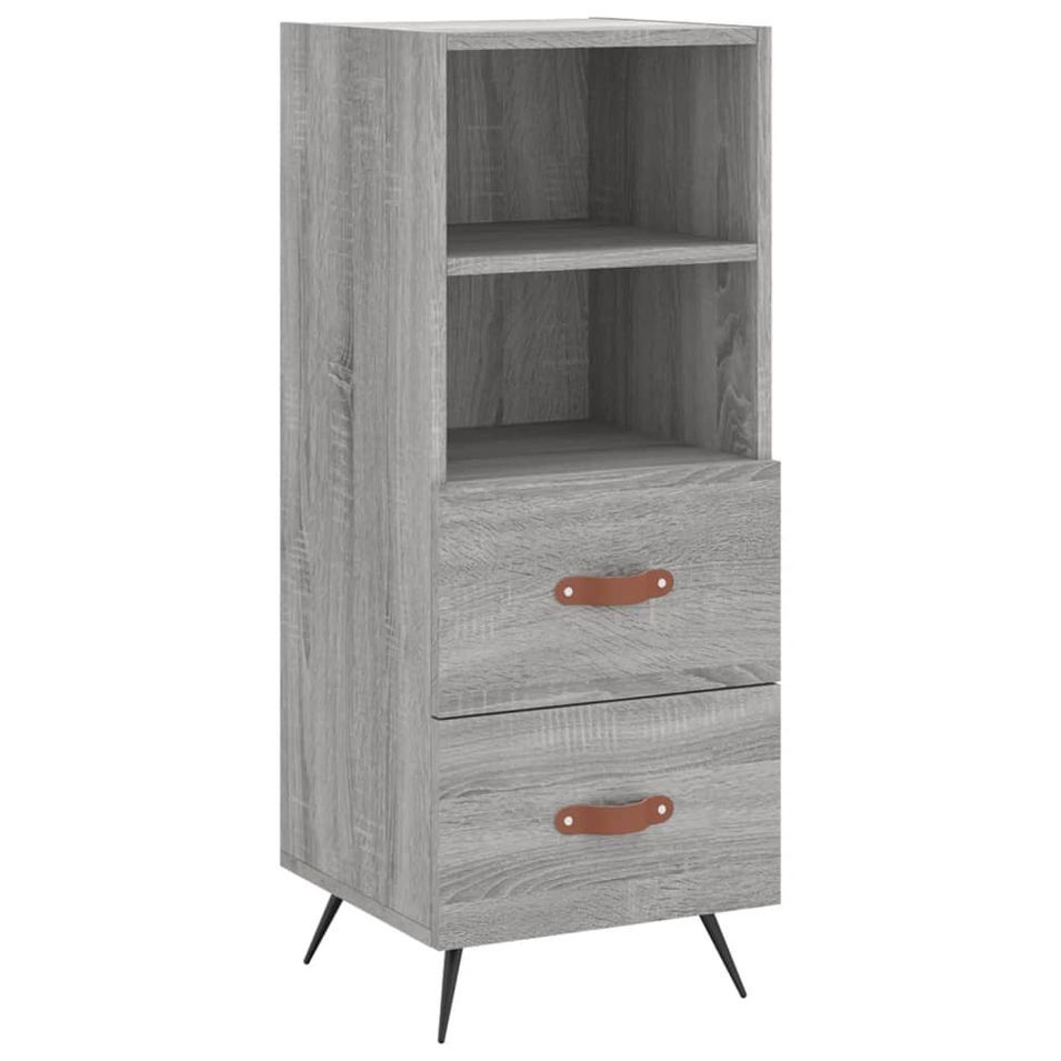 Buffet Sonoma gris 34,5x34x90 cm Bois d'ingénierie - Photo n°1