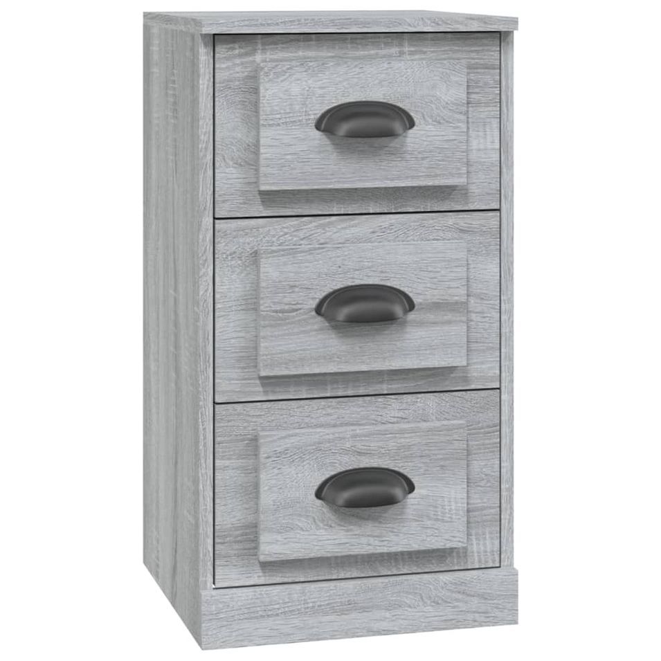Buffet sonoma gris 36x35,5x67,5 cm bois d'ingénierie - Photo n°1
