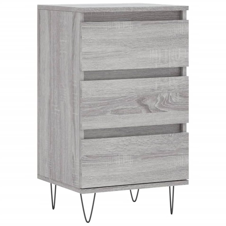 Buffet sonoma gris 40x35x70 cm bois d'ingénierie - Photo n°1