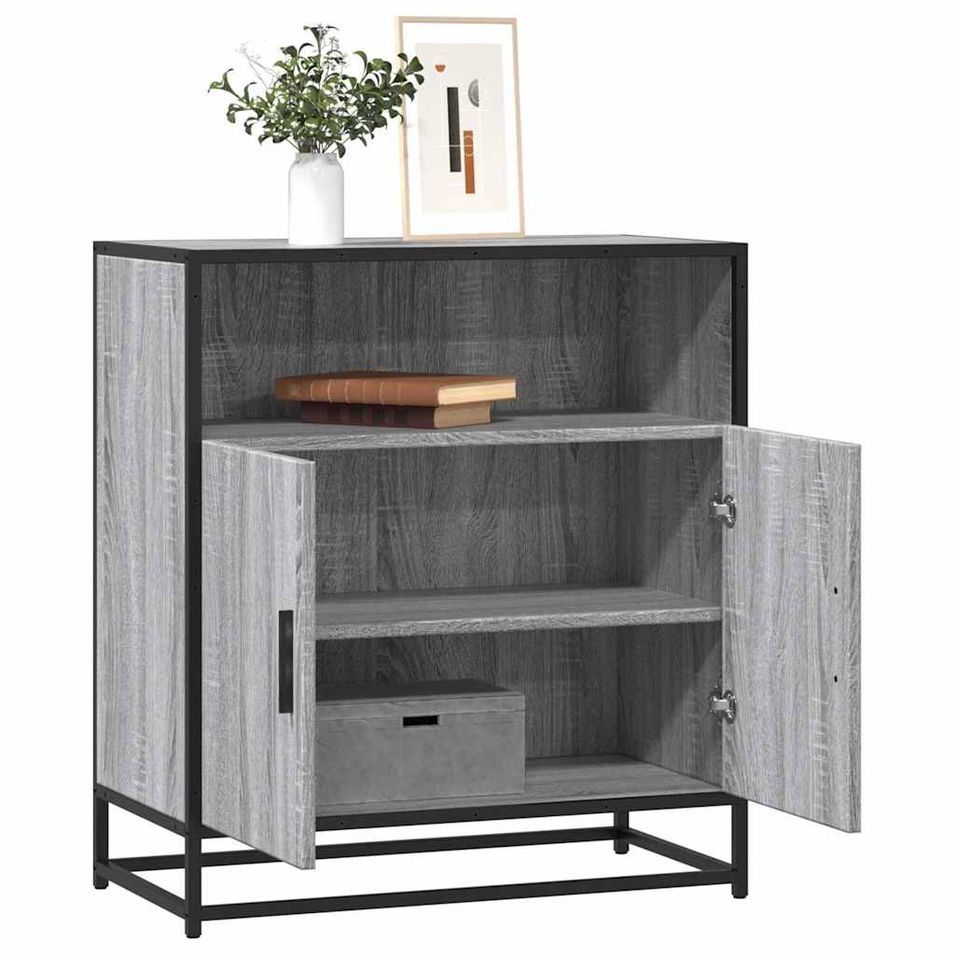 Buffet sonoma gris 68x35x76 cm bois d'ingénierie - Photo n°1