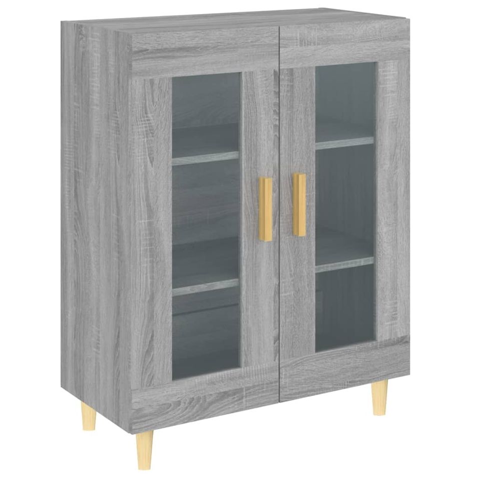 Buffet Sonoma gris 69,5x34x90 cm Bois d'ingénierie - Photo n°1