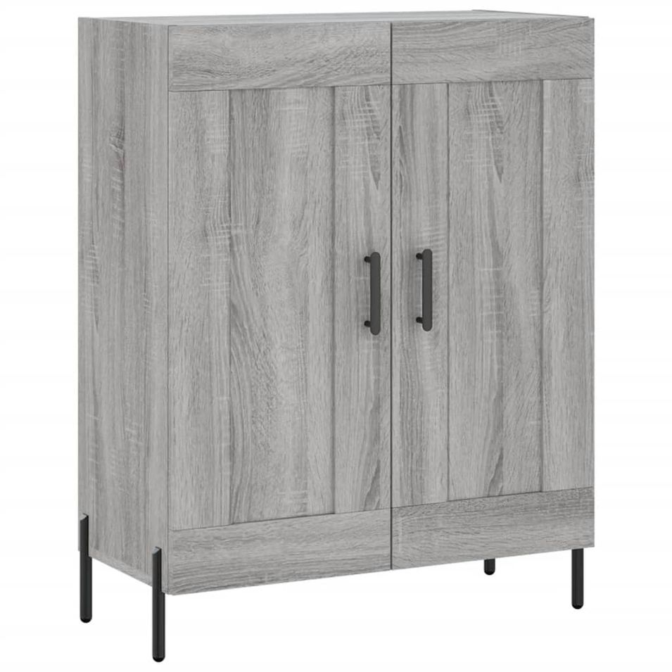 Buffet sonoma gris 69,5x34x90 cm bois d'ingénierie - Photo n°1