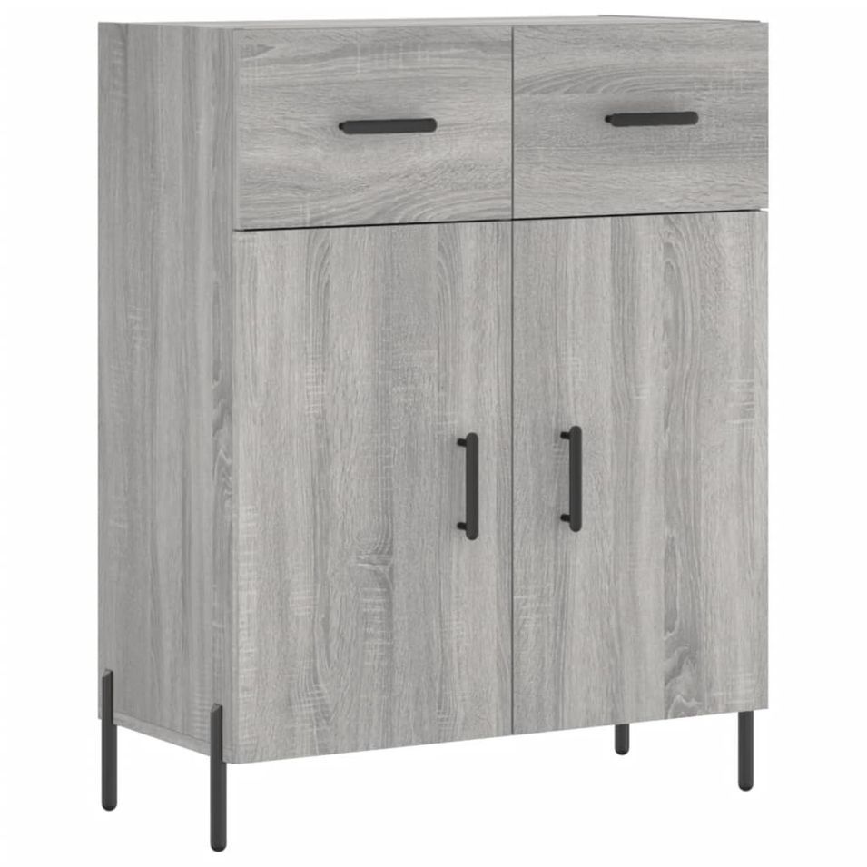 Buffet sonoma gris 69,5x34x90 cm bois d'ingénierie - Photo n°1