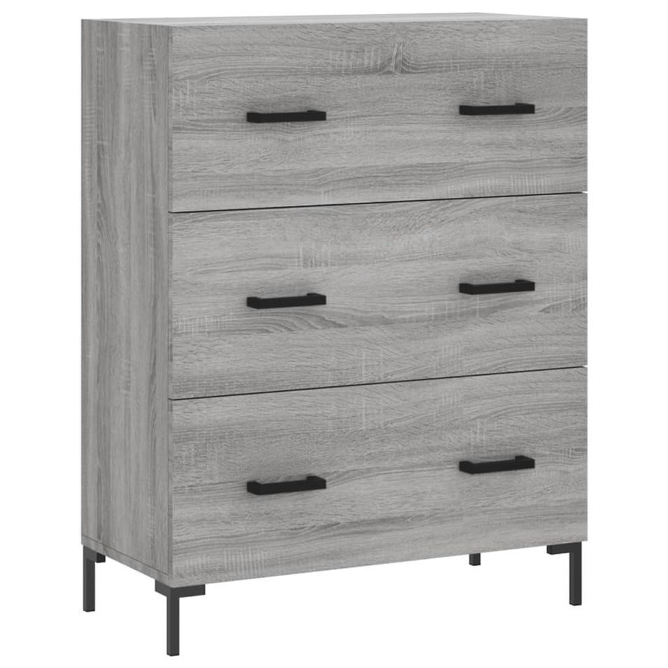 Buffet sonoma gris 69,5x34x90 cm bois d'ingénierie - Photo n°1