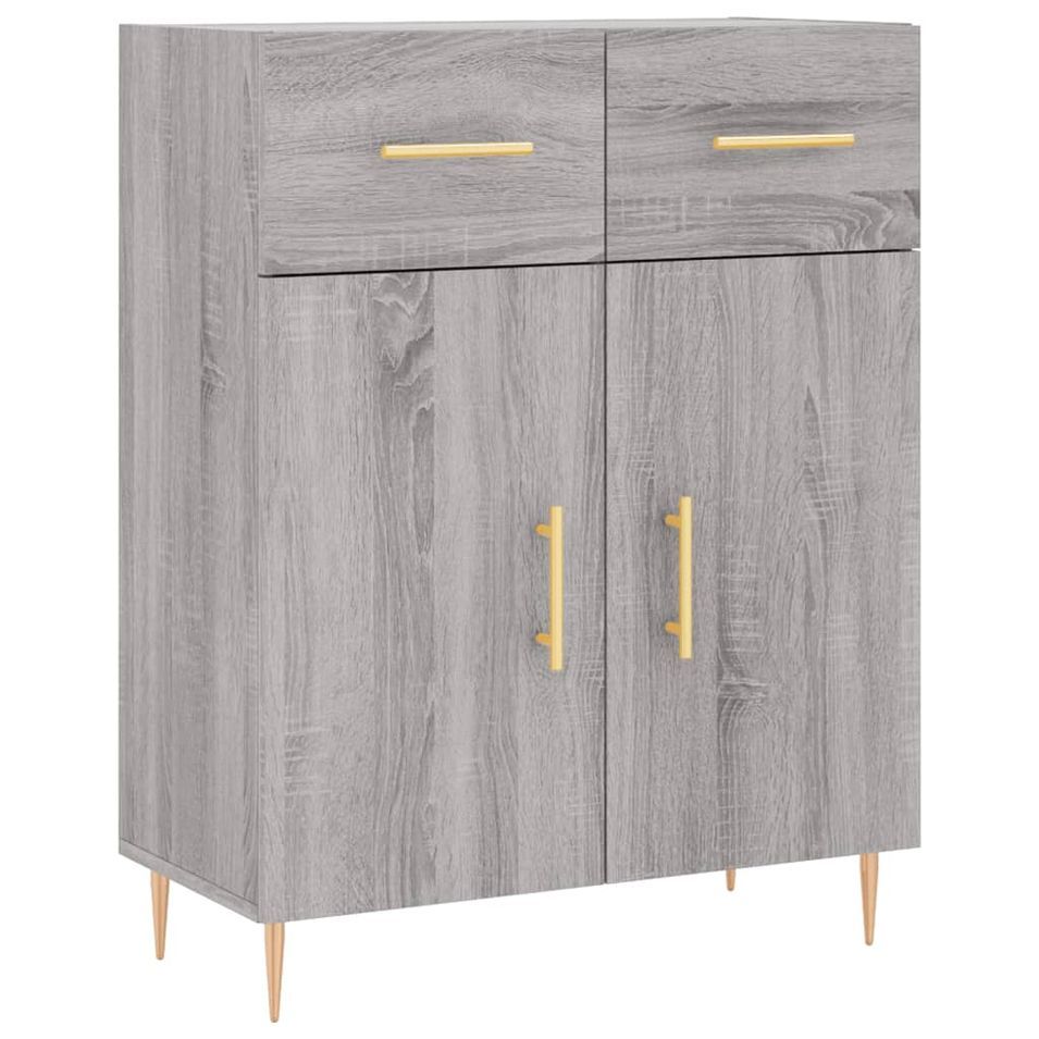Buffet sonoma gris 69,5x34x90 cm bois d'ingénierie - Photo n°1