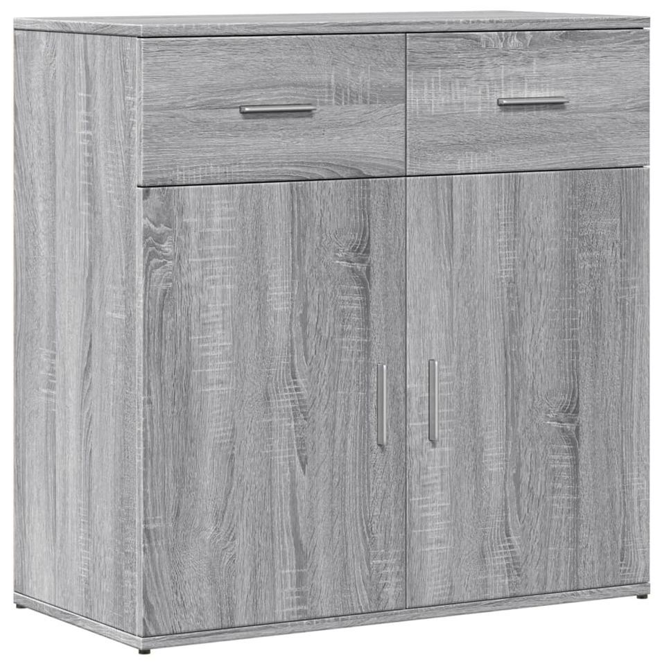 Buffet sonoma gris 79x38x80 cm bois d'ingénierie - Photo n°1