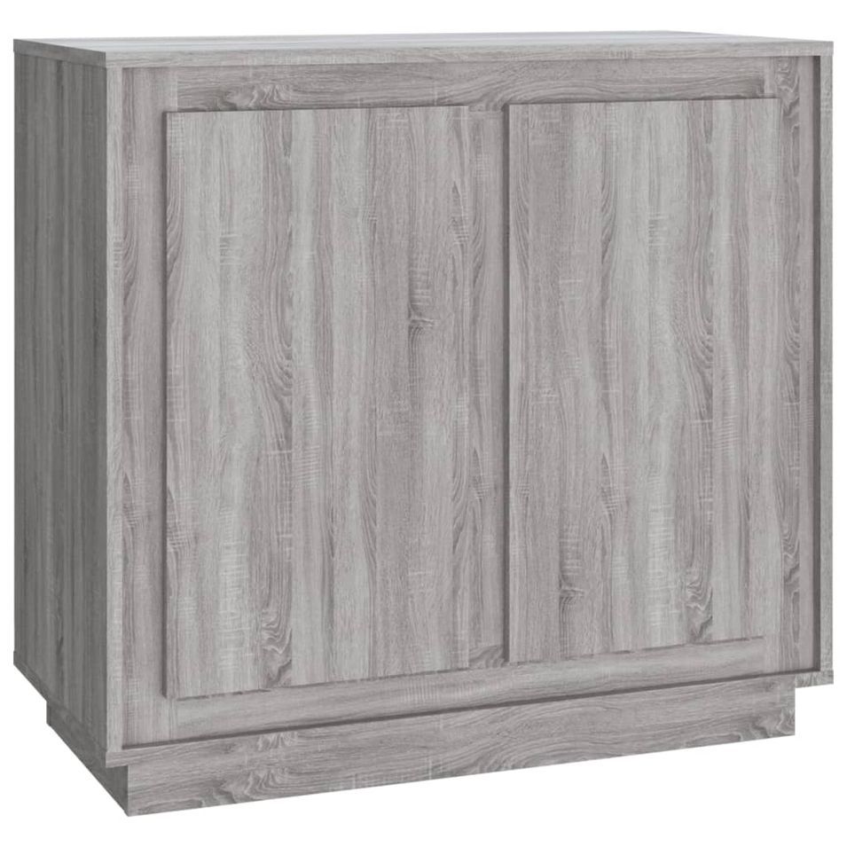Buffet sonoma gris 80x34x75 cm bois d'ingénierie - Photo n°1