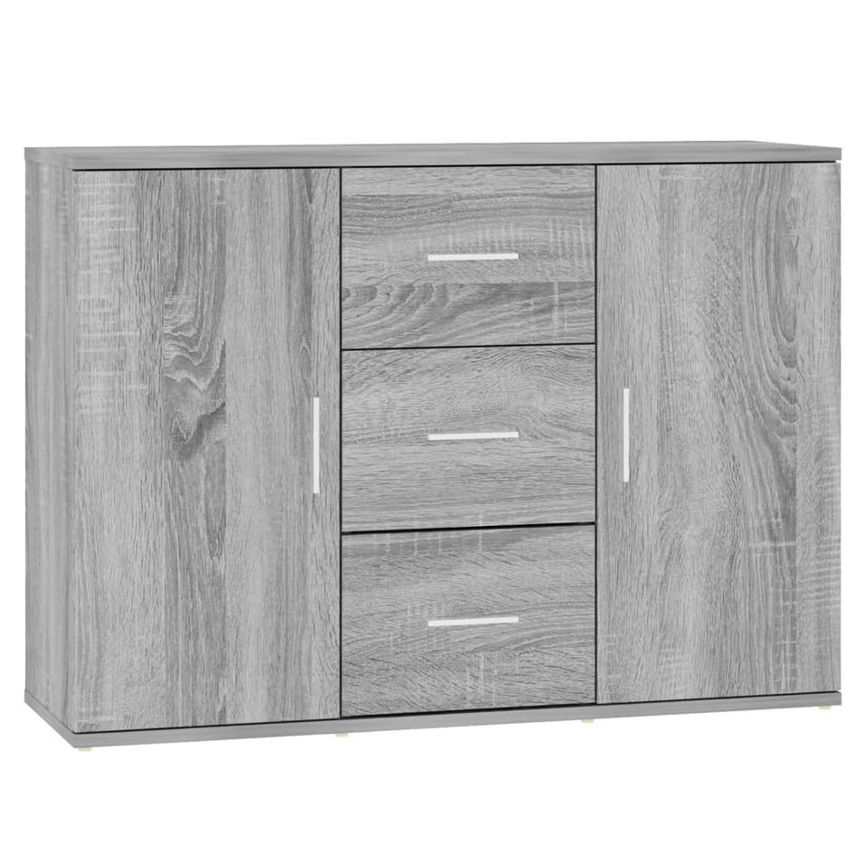 Buffet Sonoma gris 91x29,5x65 cm Bois d'ingénierie - Photo n°1