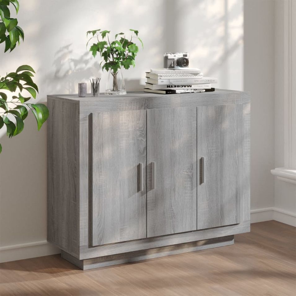 Buffet Sonoma gris 92x35x75 cm Bois d'ingénierie - Photo n°1