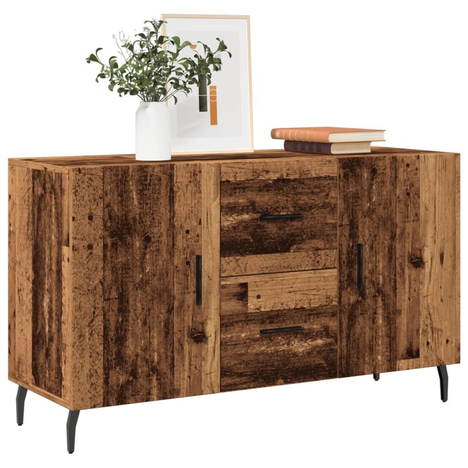 Buffet vieux bois 100x36x60 cm bois d'ingénierie - Photo n°1