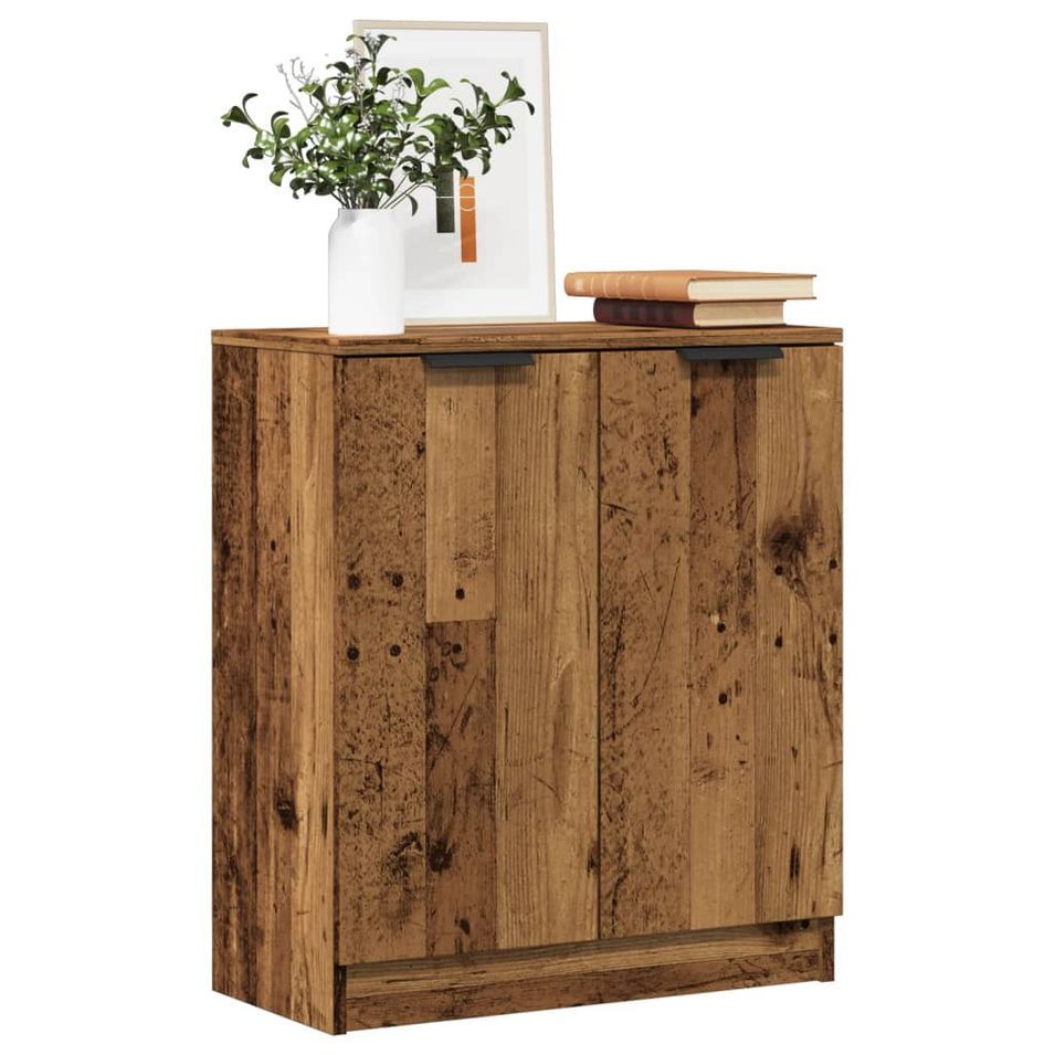 Buffet vieux bois 60x30x70 cm bois d'ingénierie - Photo n°1