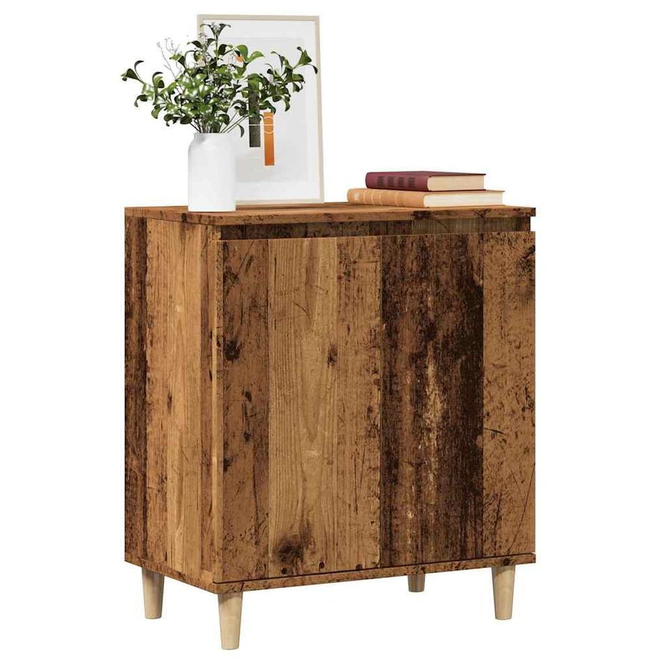 Buffet vieux bois 60x35x70 cm bois d'ingénierie - Photo n°1