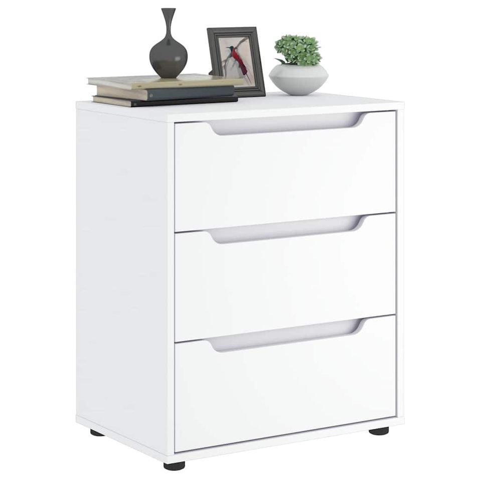 Buffet VISNES blanc 60x40x73 cm bois d'ingénierie - Photo n°1