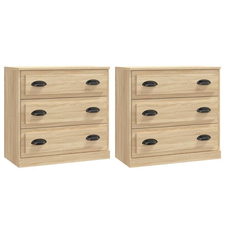 Buffets 2 pcs chêne sonoma bois d'ingénierie - Photo n°1