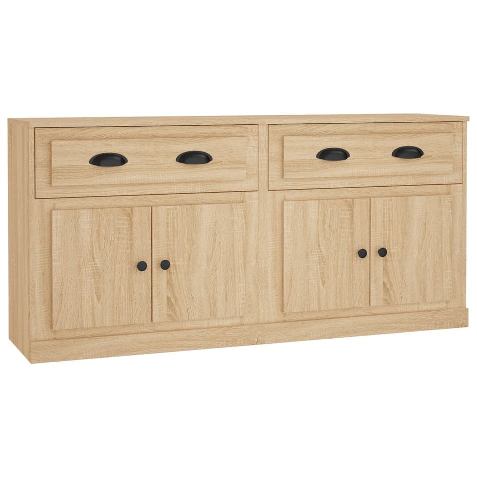 Buffets 2 pcs chêne sonoma bois d'ingénierie - Photo n°1