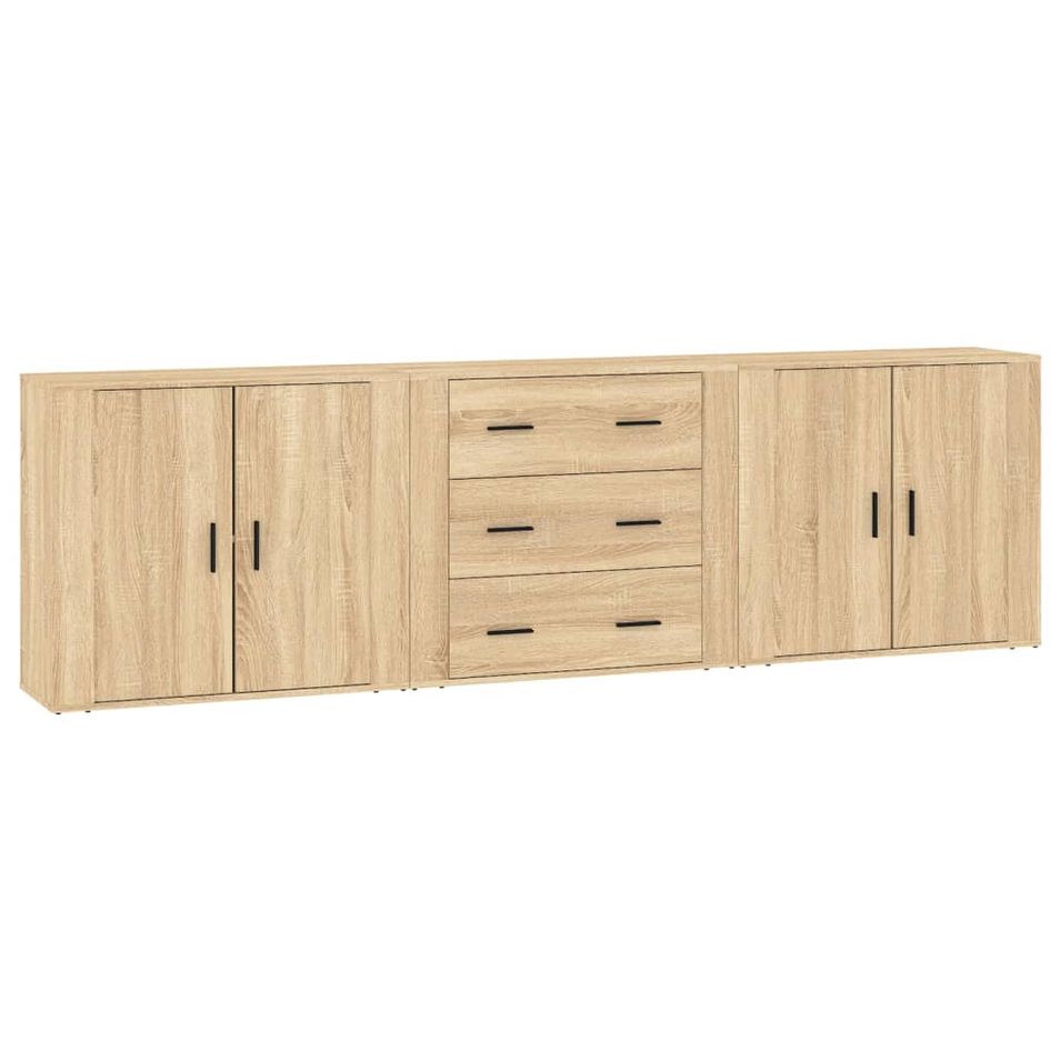 Buffets 3 pcs Chêne sonoma Bois d'ingénierie - Photo n°1