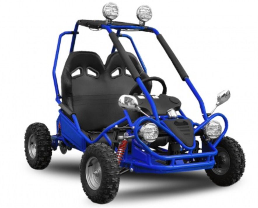 Buggy enfant électrique bleu 450W avec marche arrière - Photo n°1