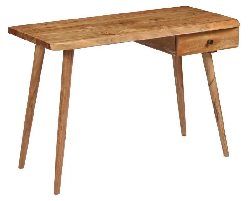 Bureau 1 tiroir acacia massif laqué Katani - Photo n°1