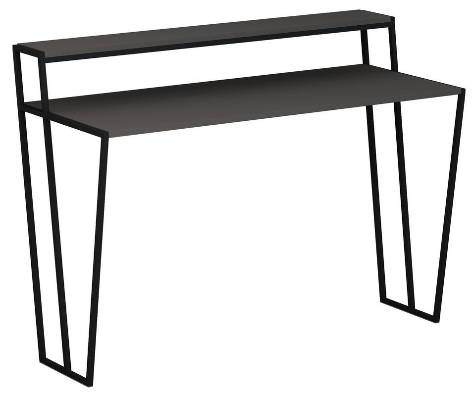 Bureau anthracite et métal noir Kasper 123 cm - Photo n°1