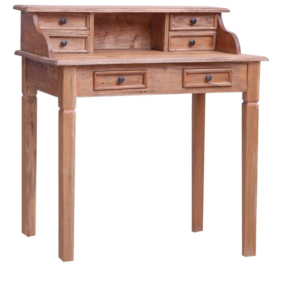 Bureau avec tiroirs 90x50x101 cm Bois de récupération solide 3 - Photo n°1