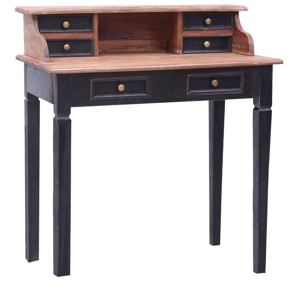 Bureau avec tiroirs 90x50x101 cm Bois de récupération solide 2 - Photo n°1