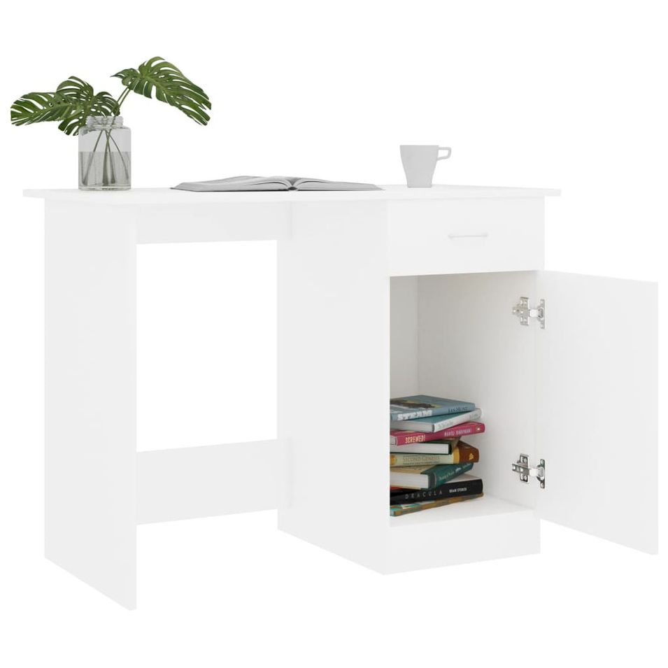 Bureau Blanc 100 x 50 x 76 cm - Photo n°1