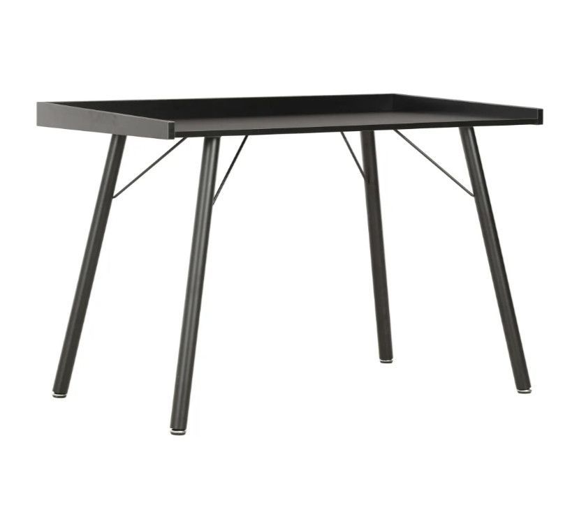 Bureau bois et pieds métal noir Coolair - Photo n°1