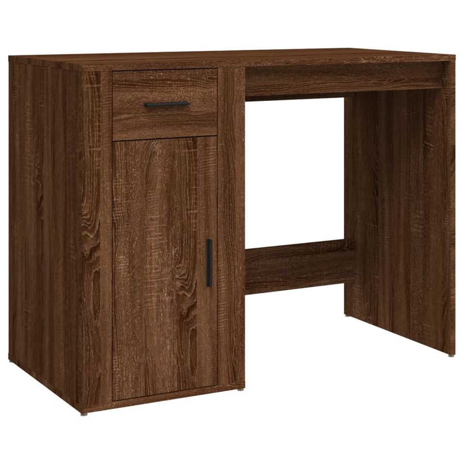 Bureau Chêne marron 100x49x75 cm Bois d'ingénierie - Photo n°1