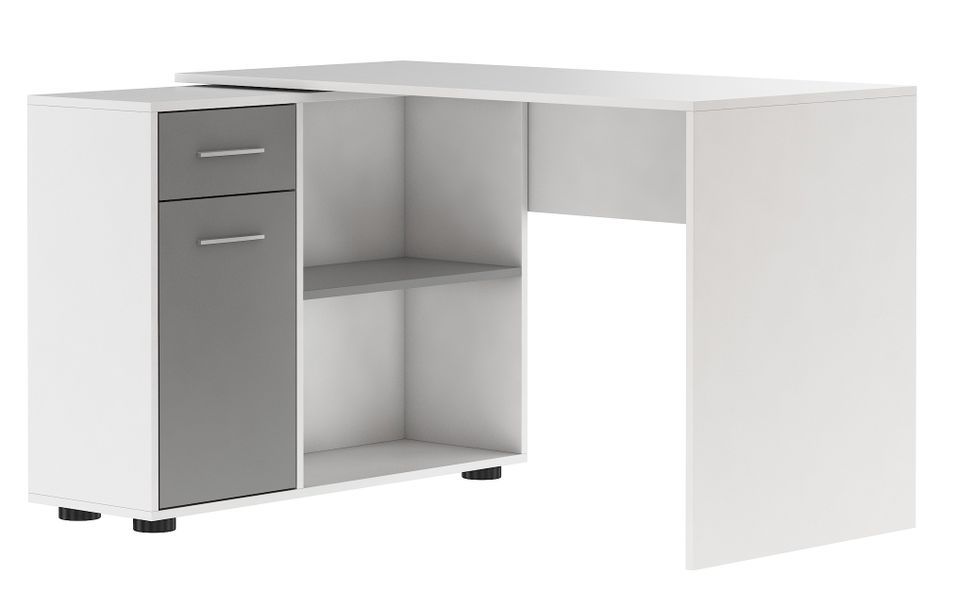 Bureau d’angle modulable PAULO 120 cm – Compact, moderne et ultra fonctionnel - Photo n°1