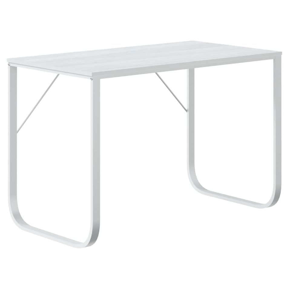 Bureau d'ordinateur Blanc 110x60x73 cm 2 - Photo n°1