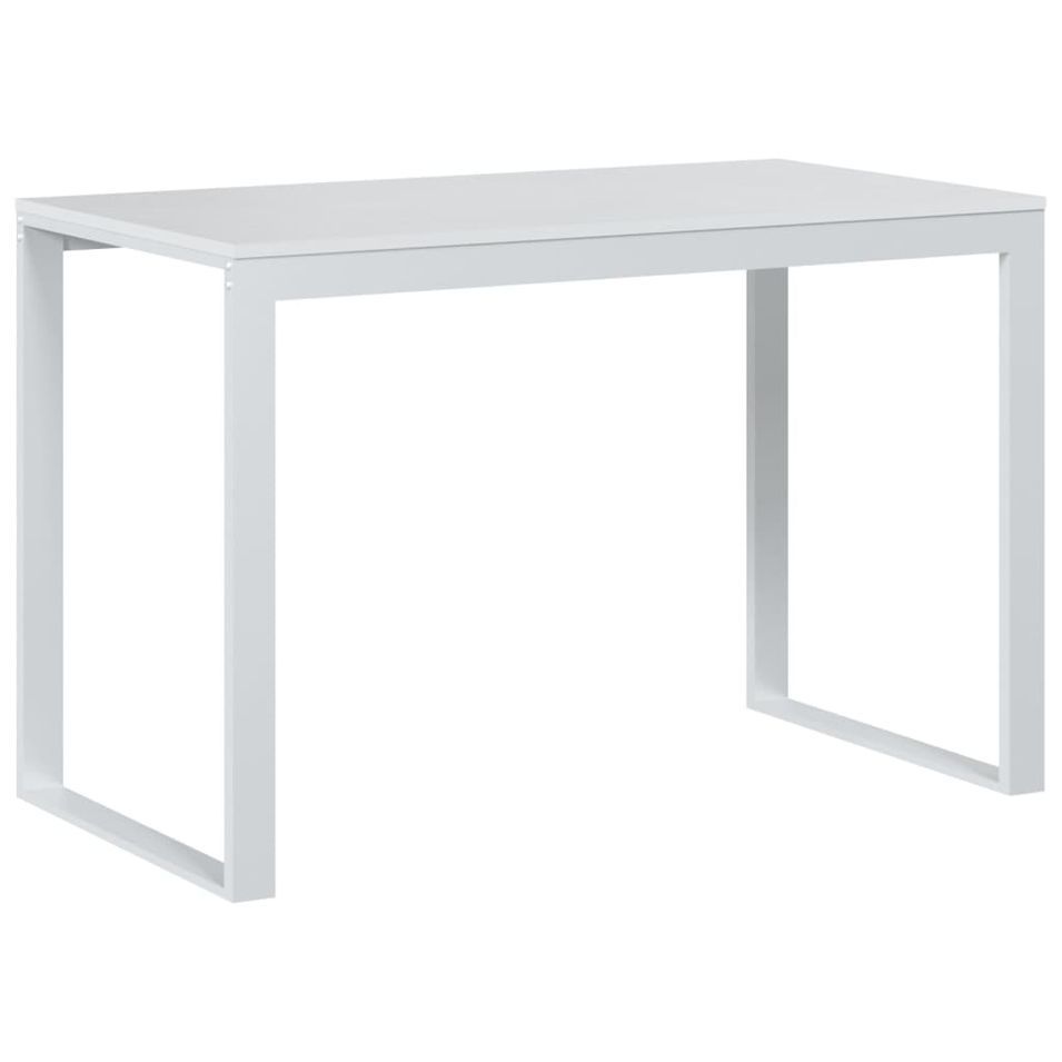 Bureau d'ordinateur Blanc 110x60x73 cm - Photo n°1