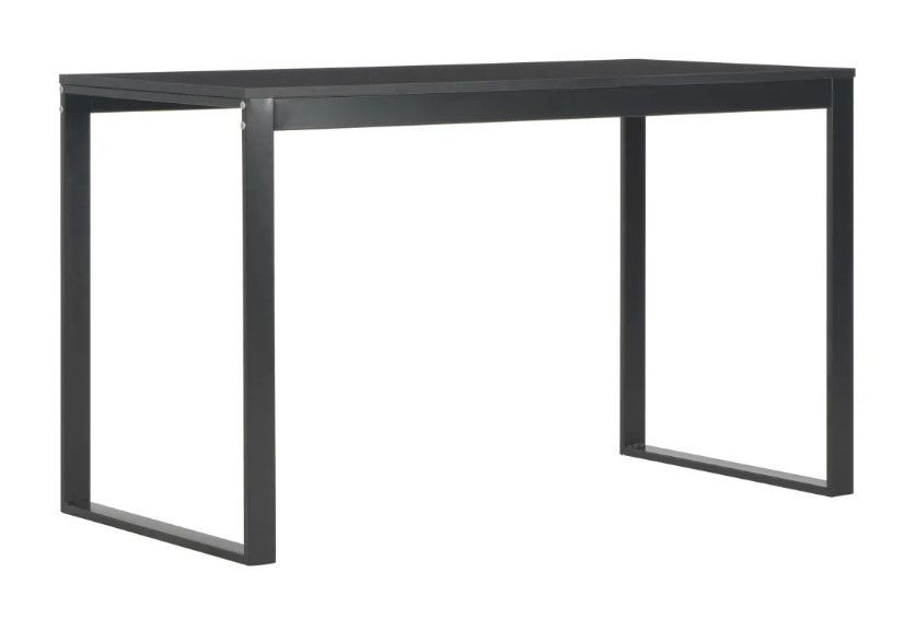 Bureau d'ordinateur bois et métal noir Simply - Photo n°1