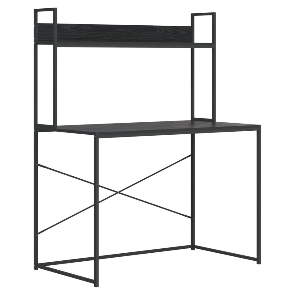 Bureau d'ordinateur Noir 110x60x138 cm - Photo n°1