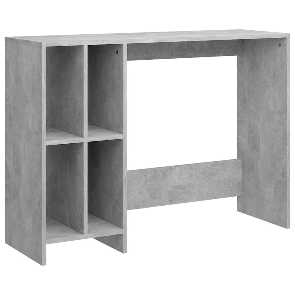 Bureau d'ordinateur portable Gris béton 102,5x35x75cm - Photo n°1