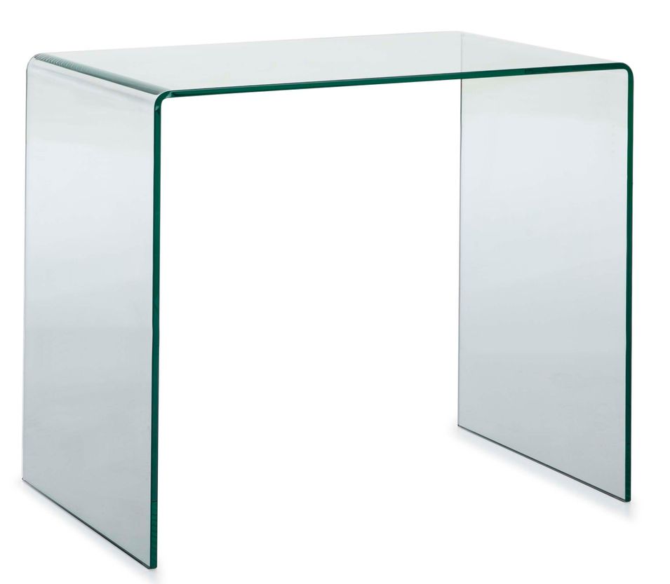 Bureau design en verre trempé ANGIE - 85 cm - Photo n°1