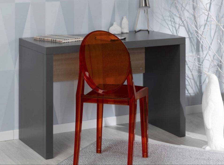 Bureau enfant anthracite et bois clair Milo - Photo n°1