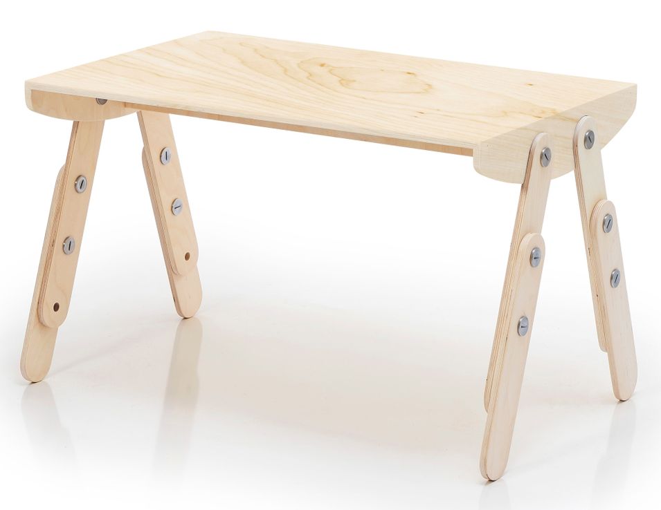 Bureau enfant réglable bois clair laqué Milky - Photo n°1